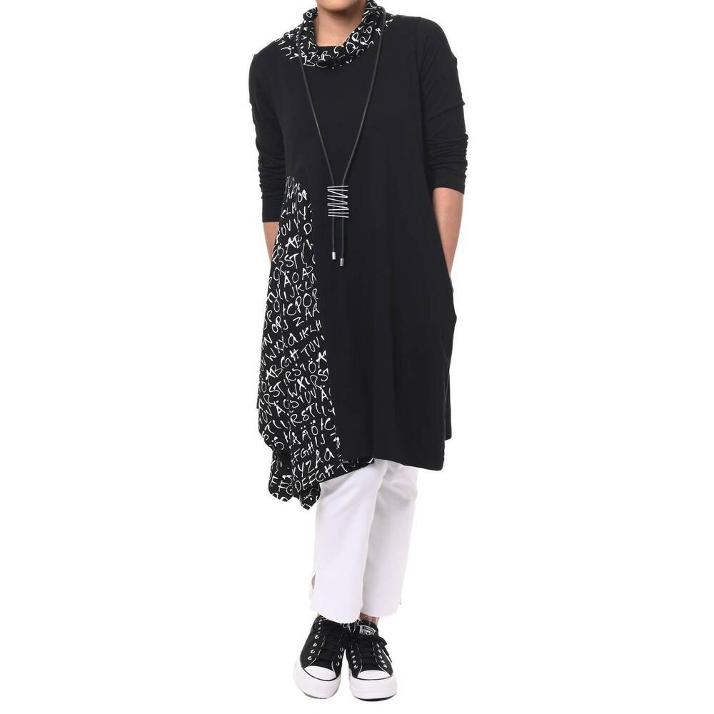 NEW TULIP CLOTHING emaline dress in black alphabet